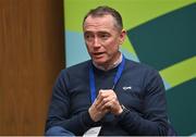 30 November 2022; Head of Capability & Expertise at Sport Ireland Institute Gary Ryan speaking during the Dual Career Forum at the Sport Ireland Campus in Dublin. Photo by Piaras Ó Mídheach/Sportsfile