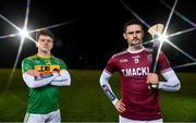 28 November 2022; Provincial glory up for grabs! Conal Cunning of Dunloy GAC, left, and Chrissy McKaigue of Slaughtneil pictured today ahead of the 2022 AIB Ulster GAA Hurling Senior Club Championship Final which takes place this Sunday, December 4th at 1.30pm at the Athletic Grounds, Armagh. The AIB GAA All-Ireland Club Championships features some of #TheToughest players from communities all across Ireland. It is these very communities that the players represent that make the AIB GAA All-Ireland Club Championships unique. Now in its 32nd year supporting the Club Championships, AIB is extremely proud to once again celebrate the communities that play such a role in sustaining our national games. Photo by Harry Murphy/Sportsfile
