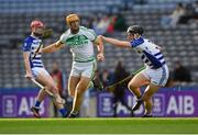 27 November 2022; Colin Fennelly of Shamrocks Ballyhale is tackled by Ross Kelly of Naas during the AIB Leinster GAA Hurling Senior Club Championship Semi-Final match between Naas and Shamrocks Ballyhale at Croke Park in Dublin. Photo by Daire Brennan/Sportsfile