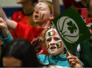 27 November 2022; A young Ireland supporter before the FIBA Women's EuroBasket 2023 Qualifier match between Ireland and Netherlands at National Basketball Arena in Dublin. Photo by Harry Murphy/Sportsfile