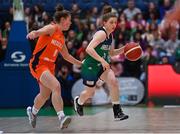 27 November 2022; Edel Thornton of Ireland in action against Kiki Fleuren of Netherlands during the FIBA Women's EuroBasket 2023 Qualifier match between Ireland and Netherlands at National Basketball Arena in Dublin. Photo by Harry Murphy/Sportsfile