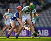 27 November 2022; Joey Holden of Shamrocks Ballyhale is tackled by James Burke of Naas during the AIB Leinster GAA Hurling Senior Club Championship Semi-Final match between Naomh Moling and Kilmacud Crokes at Croke Park in Dublin. Photo by Daire Brennan/Sportsfile