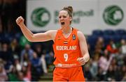 27 November 2022; Ester Fokke of Netherlands celebrates a point during the FIBA Women's EuroBasket 2023 Qualifier match between Ireland and Netherlands at National Basketball Arena in Dublin. Photo by Harry Murphy/Sportsfile