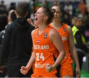 27 November 2022; Laura Westerik of Netherlands after her side's victory in the FIBA Women's EuroBasket 2023 Qualifier match between Ireland and Netherlands at National Basketball Arena in Dublin. Photo by Harry Murphy/Sportsfile