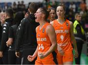 27 November 2022; Laura Westerik of Netherlands after her side's victory in the FIBA Women's EuroBasket 2023 Qualifier match between Ireland and Netherlands at National Basketball Arena in Dublin. Photo by Harry Murphy/Sportsfile