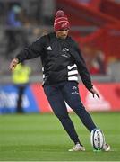 26 November 2022; Simon Zebo of Munster during the warm-up before the United Rugby Championship match between Munster and Connacht at Thomond Park in Limerick. Photo by Piaras Ó Mídheach/Sportsfile