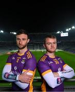 29 November 2022; Provincial glory up for grabs! Kilmacud Crokes footballer Shane Horan, left, and hurler Oisin O'Rorke pictured today ahead of the 2022 AIB Leinster GAA Senior Club Championship Finals, which takes place this Sunday, December 4th at Croke Park. The AIB GAA All-Ireland Club Championships features some of #TheToughest players from communities all across Ireland. It is these very communities that the players represent that make the AIB GAA All-Ireland Club Championships unique. Now in its 32nd year supporting the Club Championships, AIB is extremely proud to once again celebrate the communities that play such a role in sustaining our national games. Photo by Ramsey Cardy/Sportsfile