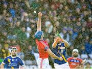 20 November 2022; Cathal Burke of St Thomas in action against Joe Mooney of Loughrea during the Galway County Senior Hurling Championship Final match between St Thomas and Loughrea at Pearse Stadium in Galway. Photo by Harry Murphy/Sportsfile