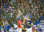 20 November 2022; Cathal Burke of St Thomas in action against Joe Mooney of Loughrea during the Galway County Senior Hurling Championship Final match between St Thomas and Loughrea at Pearse Stadium in Galway. Photo by Harry Murphy/Sportsfile