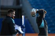 2 December 2022; Josh van der Flier throws a lineoiut watched by Rónan Kelleher during a Leinster Rugby captain's run at the RDS Arena in Dublin. Photo by Harry Murphy/Sportsfile