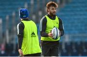 2 December 2022; Caelan Doris, right, during a Leinster Rugby captain's run at the RDS Arena in Dublin. Photo by Harry Murphy/Sportsfile