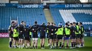 2 December 2022; Leinster players huddle during a Leinster Rugby captain's run at the RDS Arena in Dublin. Photo by Harry Murphy/Sportsfile