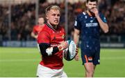 2 December 2022; Craig Casey of Munster after scoring his side's first try during the United Rugby Championship match between Edinburgh and Munster at the Dam Heath Stadium in Edinburgh, Scotland. Photo by Paul Devlin/Sportsfile