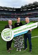 3 December 2022; In attendance during the GAA Green Club Toolkit Launch are, from left, GAA Youth Leadership & Sustainability Manager Jimmy D’Arcy, GAA Green Club Sustainability Advisor Dr Míde Ní Shúilleabháin, and Chair of the GAA Green Club Steering Committee Padraig Fallon, at Croke Park in Dublin. Photo by Sam Barnes/Sportsfile