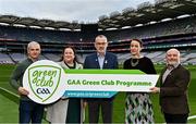 3 December 2022; In attendance during the GAA Green Club Toolkit Launch are, from left, Chair of the GAA Green Club Steering Committee Padraig Fallon Sustainable Energy Communities Programme Manager at SEAI, Ruth Buggie, Uachtarán Chumann Lúthchleas Gael Larry McCarthy, GAA Green Club Sustainability Advisor Dr Míde Ní Shúilleabháin and GAA Youth Leadership & Sustainability Manager Jimmy D’Arcy at Croke Park in Dublin. Photo by Sam Barnes/Sportsfile