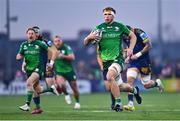 3 December 2022; Niall Murray of Connacht makes a break on his way to scoring his side's first try during the United Rugby Championship match between Connacht and Benetton at The Sportsground in Galway. Photo by Ben McShane/Sportsfile