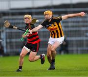 3 December 2022; Peter Hogan of Ballygunner is tackled by Gary Brennan of Ballyea during the AIB Munster GAA Hurling Senior Club Championship Final match between Ballygunner of Waterford and Ballyea of Clare at FBD Semple Stadium in Thurles, Tipperary. Photo by Ray McManus/Sportsfile