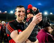 3 December 2022; The Ballygunner full back Barry Coughlan with his two year old son Connla after the AIB Munster GAA Hurling Senior Club Championship Final match between Ballygunner of Waterford and Ballyea of Clare at FBD Semple Stadium in Thurles, Tipperary. Photo by Ray McManus/Sportsfile