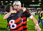 3 December 2022; Conor Sheahan, 8, and Dessie Hutchinson of Ballygunner celebrate after the AIB Munster GAA Hurling Senior Club Championship Final match between Ballygunner of Waterford and Ballyea of Clare at FBD Semple Stadium in Thurles, Tipperary. Photo by Ray McManus/Sportsfile