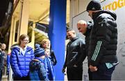 3 December 2022; Leinster players Dave Kearney, Rhys Ruddock, and Jonathan Sexton in Autograph Alley before the United Rugby Championship match between Leinster and Ulster at the RDS Arena in Dublin. Photo by Ramsey Cardy/Sportsfile