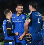 3 December 2022; Leinster players, Nick McCarthy, left, Ross Molony, centre, and James Ryan after the United Rugby Championship match between Leinster and Ulster at the RDS Arena in Dublin. Photo by Ramsey Cardy/Sportsfile