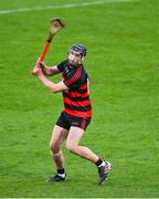 3 December 2022; Pauric Mahony of Ballygunner takes a first half free during the AIB Munster GAA Hurling Senior Club Championship Final match between Ballygunner of Waterford and Ballyea of Clare at FBD Semple Stadium in Thurles, Tipperary. Photo by Ray McManus/Sportsfile