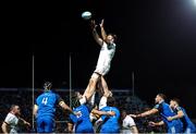 3 December 2022; Alan O’Connor of Ulster wins possession in a lineout during the United Rugby Championship match between Leinster and Ulster at the RDS Arena in Dublin. Photo by John Dickson/Sportsfile