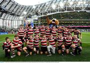 22 October 2022; The Enniscorthy RFC team before the Bank of Ireland Half-time Minis at the United Rugby Championship match between Leinster and Munster at Aviva Stadium in Dublin. Photo by Harry Murphy/Sportsfile