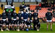 4 December 2022; Chrissy McKaigue of Slaughtneil and his teammates before the AIB Ulster GAA Hurling Senior Club Championship Final match between Dunloy Cuchullains of Antrim and Slaughtneil of Derry at Athletics Grounds in Armagh. Photo by Ramsey Cardy/Sportsfile