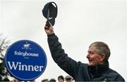 4 December 2022; Trainer Barry Connell celebrates after sending out Marine Nationale to win the Bar One Racing Royal Bond Novice Hurdle at Fairyhouse Racecourse in Ratoath, Meath. Photo by Seb Daly/Sportsfile