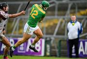 4 December 2022; Nigel Elliott of Dunloy Cuchullains scores his side's second goal during the AIB Ulster GAA Hurling Senior Club Championship Final match between Dunloy Cuchullains of Antrim and Slaughtneil of Derry at Athletics Grounds in Armagh. Photo by Ramsey Cardy/Sportsfile