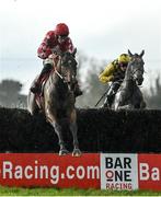 4 December 2022; Mighty Potter, with Jack Kennedy up, jumps the last on their way to winning the Bar One Racing Drinmore Novice Steeplechase at Fairyhouse Racecourse in Ratoath, Meath. Photo by Seb Daly/Sportsfile