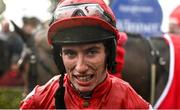 4 December 2022; Jockey Jack Kennedy after riding Mighty Potter to victory in the Bar One Racing Drinmore Novice Steeplechase at Fairyhouse Racecourse in Ratoath, Meath. Photo by Seb Daly/Sportsfile