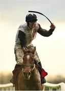 4 December 2022; Jockey Jack Kennedy celebrates as he crosses the line on Teahupoo to win the Bar One Racing Hatton's Grace Hurdle at Fairyhouse Racecourse in Ratoath, Meath. Photo by Seb Daly/Sportsfile