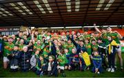 4 December 2022; The Dunloy Cuchullains team celebrate after the AIB Ulster GAA Hurling Senior Club Championship Final match between Dunloy Cuchullains of Antrim and Slaughtneil of Derry at Athletics Grounds in Armagh. Photo by Ramsey Cardy/Sportsfile