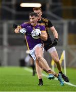 4 December 2022; Shane Walsh of Kilmacud Crokes in action against Niall Mitchell of The Downs during the AIB Leinster GAA Football Senior Club Championship Final match between Kilmacud Crokes of Dublin and The Downs of Westmeath at Croke Park in Dublin. Photo by Daire Brennan/Sportsfile
