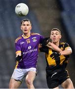 4 December 2022; Dara Mullin of Kilmacud Crokes in action against Peter Murray of The Downs during the AIB Leinster GAA Football Senior Club Championship Final match between Kilmacud Crokes of Dublin and The Downs of Westmeath at Croke Park in Dublin. Photo by Daire Brennan/Sportsfile