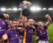4 December 2022; Shane Cunningham of Kilmacud Crokes leads the celebrations after the AIB Leinster GAA Football Senior Club Championship Final match between Kilmacud Crokes of Dublin and The Downs of Westmeath at Croke Park in Dublin. Photo by Daire Brennan/Sportsfile