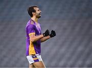 4 December 2022; Ben Shovlin of Kilmacud Crokes celebrates after his side's victory in the AIB Leinster GAA Football Senior Club Championship Final match between Kilmacud Crokes of Dublin and The Downs of Westmeath at Croke Park in Dublin. Photo by Piaras Ó Mídheach/Sportsfile