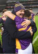 4 December 2022; Kilmacud Crokes manager Robbie Brennan celebrates with Padraic Purcell after the AIB Leinster GAA Football Senior Club Championship Final match between Kilmacud Crokes of Dublin and The Downs of Westmeath at Croke Park in Dublin. Photo by Daire Brennan/Sportsfile