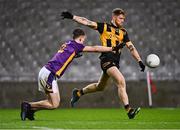 4 December 2022; Luke Loughlin of The Downs in action against Michael Mullin of Kilmacud Crokes during the AIB Leinster GAA Football Senior Club Championship Final match between Kilmacud Crokes of Dublin and The Downs of Westmeath at Croke Park in Dublin. Photo by Piaras Ó Mídheach/Sportsfile