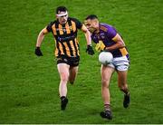 4 December 2022; Craig Dias of Kilmacud Crokes in action against Ciarán Nolan of The Downs during the AIB Leinster GAA Football Senior Club Championship Final match between Kilmacud Crokes of Dublin and The Downs of Westmeath at Croke Park in Dublin. Photo by Piaras Ó Mídheach/Sportsfile