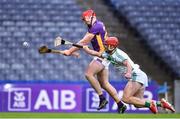 4 December 2022; Alex Considine of Kilmacud Crokes in action against Darren Mullen of Shamrocks Ballyhale during the AIB Leinster GAA Hurling Senior Club Championship Final match between Kilmacud Crokes of Dublin and Shamrocks Ballyhale of Kilkenny at Croke Park in Dublin. Photo by Daire Brennan/Sportsfile