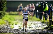 4 December 2022; Emily Morris of Willowfield Harriers, Antrim, competing in the girls u15 3500m race during the 123.ie Novice & Uneven Age Cross Country Championships at St Catherines AC in Cork. Photo by Eóin Noonan/Sportsfile