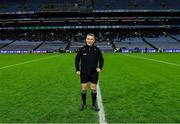 4 December 2022; Referee Maurice Deegan before the AIB Leinster GAA Football Senior Club Championship Final match between Kilmacud Crokes of Dublin and The Downs of Westmeath at Croke Park in Dublin. Photo by Piaras Ó Mídheach/Sportsfile