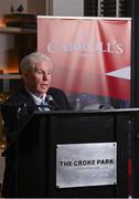 5 December 2022; Sportsfile photographer Ray McManus speaking at the launch of A Season of Sundays 2022 at The Croke Park Hotel in Dublin. Photo by Seb Daly/Sportsfile