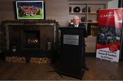 5 December 2022; Sportsfile photographer Ray McManus speaking at the launch of A Season of Sundays 2022 at The Croke Park Hotel in Dublin. Photo by Seb Daly/Sportsfile