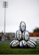 5 December 2022; A general view of Champions Cup balls during a Leinster Rugby squad training session at Energia Park in Dublin. Photo by Ramsey Cardy/Sportsfile