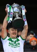 4 December 2022; Shamrocks Ballyhale captain Ronan Corcoran lifts the cup after his side's victory in the AIB Leinster GAA Hurling Senior Club Championship Final match between Kilmacud Crokes of Dublin and Shamrocks Ballyhale of Kilkenny at Croke Park in Dublin. Photo by Piaras Ó Mídheach/Sportsfile