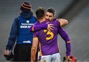 4 December 2022; Niall Corcoran and Darragh Butler of Kilmacud Crokes, 3, after their side's defeat in the AIB Leinster GAA Hurling Senior Club Championship Final match between Kilmacud Crokes of Dublin and Shamrocks Ballyhale of Kilkenny at Croke Park in Dublin. Photo by Piaras Ó Mídheach/Sportsfile